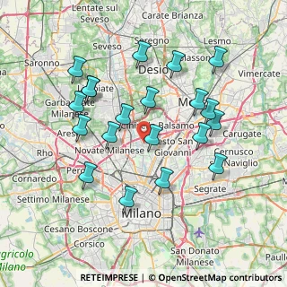 Mappa Via Enrico Mattei, 20091 Bresso MI, Italia (7.404)
