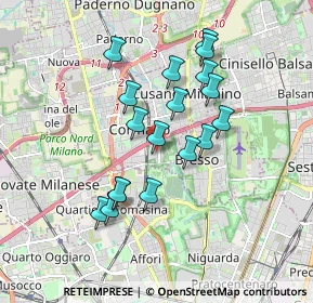 Mappa Via Giovanni Verga, 20100 Cormano MI, Italia (1.57056)