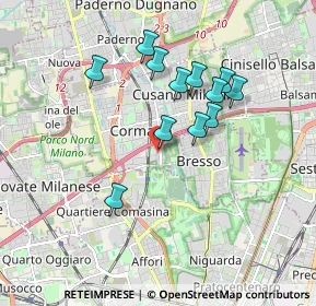 Mappa Via Giovanni Verga, 20100 Cormano MI, Italia (1.57)