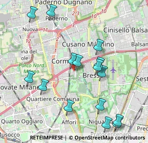 Mappa Via Giovanni Verga, 20100 Cormano MI, Italia (2.18133)