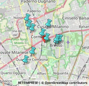 Mappa Via Giovanni Verga, 20100 Cormano MI, Italia (1.36)
