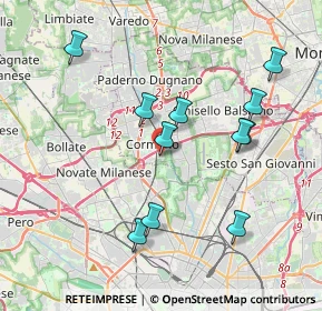 Mappa Via Giovanni Verga, 20100 Cormano MI, Italia (3.80091)