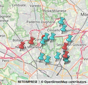 Mappa Via Giovanni Verga, 20100 Cormano MI, Italia (3.5125)