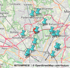 Mappa Via Giovanni Verga, 20100 Cormano MI, Italia (4.09667)