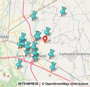 Mappa Via Moneghina, 36040 Torri di Quartesolo VI, Italia (3.65125)