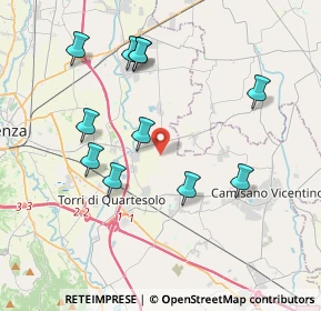 Mappa Via Moneghina, 36040 Torri di Quartesolo VI, Italia (3.86545)