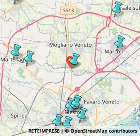Mappa Via Giovanni Girardini, 31021 Mogliano Veneto TV, Italia (6.08571)