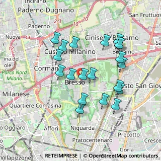 Mappa Via Carlo Tagliabue, 20091 Bresso MI, Italia (1.766)