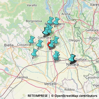 Mappa Via Silvio Pellico, 28064 Carpignano Sesia NO, Italia (11.3145)