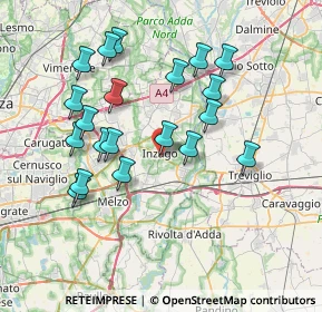 Mappa Via Armando Diaz, 20065 Inzago MI, Italia (7.217)