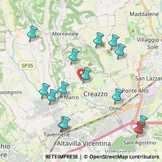 Mappa Via Poggian, 36051 Creazzo VI, Italia (2.365)