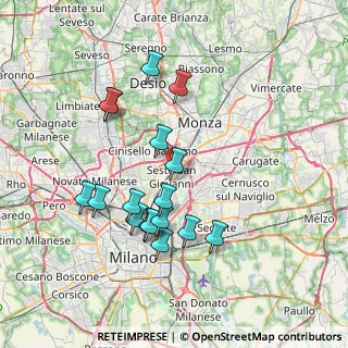 Mappa Via Enrico Falck, 20099 Sesto San Giovanni MI, Italia (7.07824)