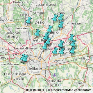 Mappa Via Enrico Falck, 20099 Sesto San Giovanni MI, Italia (6.636)