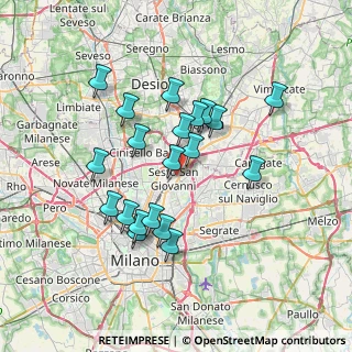 Mappa Via Enrico Falck, 20099 Sesto San Giovanni MI, Italia (6.413)