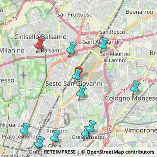 Mappa Via Enrico Falck, 20099 Sesto San Giovanni MI, Italia (2.73818)