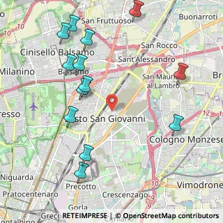 Mappa Via Enrico Falck, 20099 Sesto San Giovanni MI, Italia (2.44308)