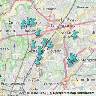 Mappa Via Enrico Falck, 20099 Sesto San Giovanni MI, Italia (1.85214)