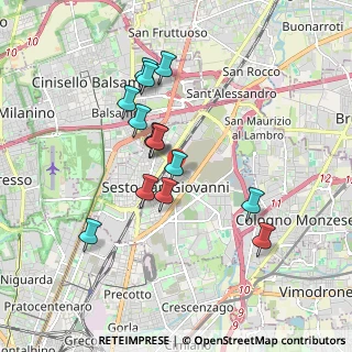 Mappa Via Enrico Falck, 20099 Sesto San Giovanni MI, Italia (1.58643)