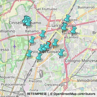 Mappa Via Enrico Falck, 20099 Sesto San Giovanni MI, Italia (1.82667)