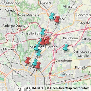 Mappa Via Enrico Falck, 20099 Sesto San Giovanni MI, Italia (3.09917)