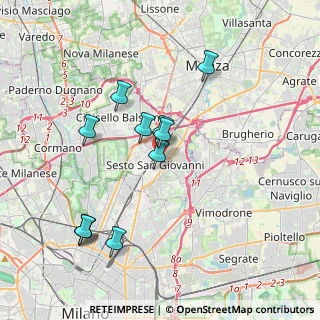 Mappa Via Enrico Falck, 20099 Sesto San Giovanni MI, Italia (3.67545)