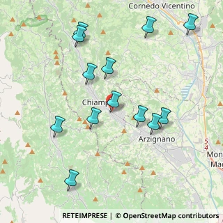 Mappa Via Pieve Bassa, 36072 Chiampo VI, Italia (4.24308)