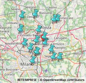 Mappa Via Barcellona, 20099 Sesto San Giovanni MI, Italia (6.52588)