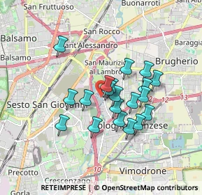 Mappa Via Barcellona, 20099 Sesto San Giovanni MI, Italia (1.3485)