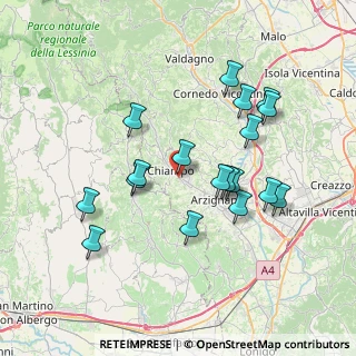 Mappa Via Cima Levante, 36072 Chiampo VI, Italia (7.11)