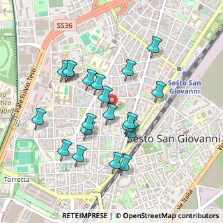 Mappa Via V. Padovani, 20099 Sesto San Giovanni MI, Italia (0.4335)