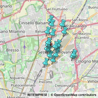 Mappa Via V. Padovani, 20099 Sesto San Giovanni MI, Italia (1.1335)