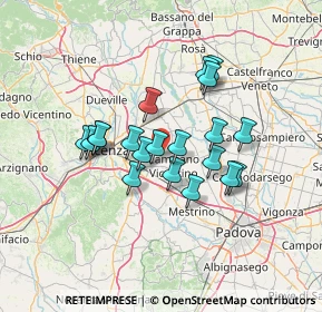 Mappa Via Mulino, 36043 Camisano vicentino VI, Italia (10.883)