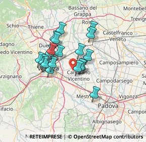 Mappa Via Mulino, 36043 Camisano vicentino VI, Italia (10.5955)