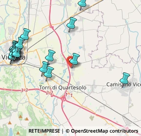 Mappa Via Schio, 36040 Torri di Quartesolo VI, Italia (5.3915)