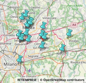 Mappa SP 121, 20063 Cernusco sul Naviglio MI (7.10684)