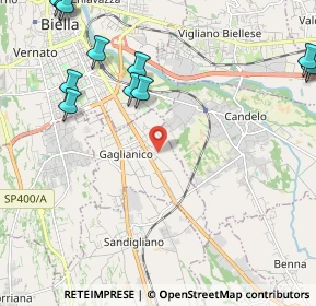 Mappa Via Cairoli, 13894 Gaglianico BI, Italia (3.09308)