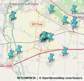 Mappa Via Valmadrera, 25032 Chiari BS, Italia (4.18375)