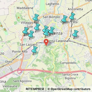 Mappa Via Casarsa, 36100 Vicenza VI, Italia (1.89583)