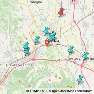 Mappa Via Casarsa, 36100 Vicenza VI, Italia (3.86727)