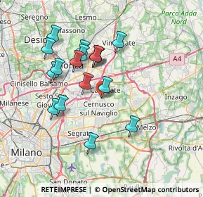 Mappa Via Carlo Mariani, 20063 Cernusco sul Naviglio MI, Italia (6.59824)