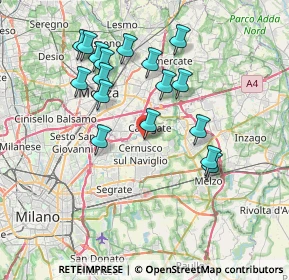 Mappa Via Carlo Mariani, 20063 Cernusco sul Naviglio MI, Italia (7.13176)