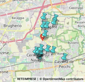 Mappa Via Carlo Mariani, 20063 Cernusco sul Naviglio MI, Italia (1.49833)