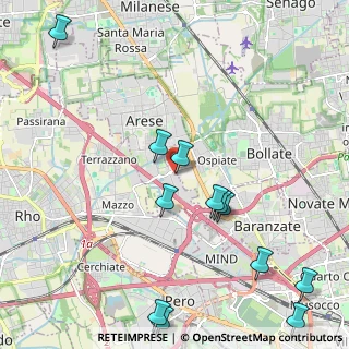Mappa Via Guglielmo Marconi, 20021 Arese MI, Italia (2.59583)