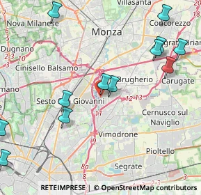 Mappa Via Metallino, 20093 Cologno Monzese MI, Italia (5.14667)