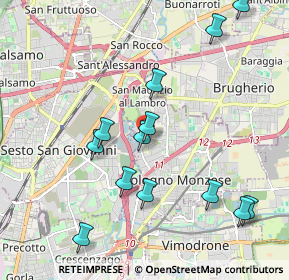 Mappa Via Metallino, 20093 Cologno Monzese MI, Italia (2.15615)