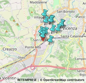 Mappa Viale S. Lazzaro, 36100 Vicenza VI, Italia (1.18385)