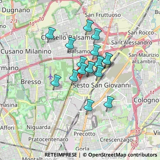 Mappa Via Saint Denis, 20099 Sesto San Giovanni MI, Italia (1.28667)