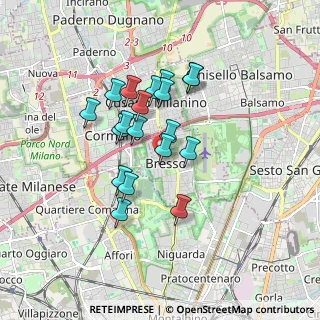 Mappa Via Maggiore Giuseppe Galliano, 20091 Bresso MI, Italia (1.39737)