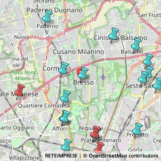 Mappa Via Maggiore Giuseppe Galliano, 20091 Bresso MI, Italia (3.01833)