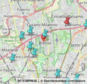 Mappa Via Maggiore Giuseppe Galliano, 20091 Bresso MI, Italia (2.77167)